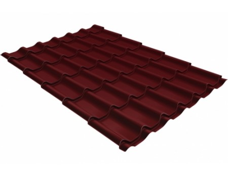 Металлочерепица модерн 0,45 Drap RAL 3005 красное вино
