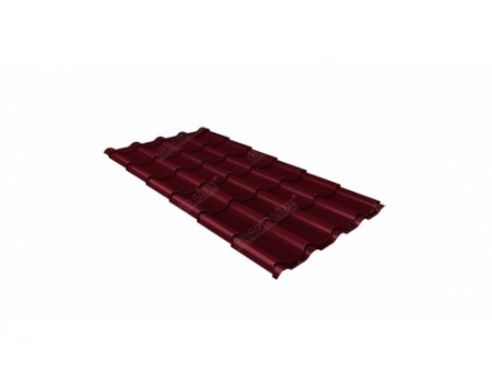 Металлочерепица камея 0,45 Drap RAL 3005 красное вино