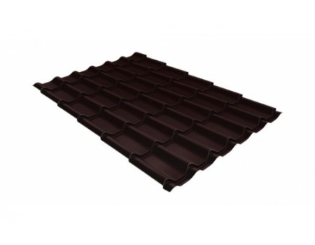 Металлочерепица классик 0,5 Satin Matt RAL 8017 шоколад