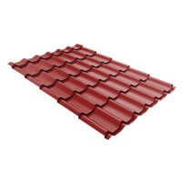 Металлочерепица классик 0,5 Rooftop Бархат RAL 3011 коричнево-красный