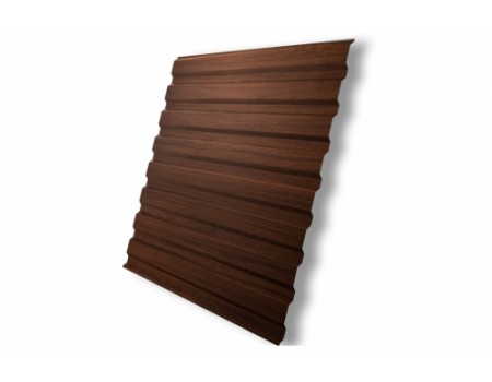 Профнастил С20А 0,45 Print Elite Choco Wood TwinColor