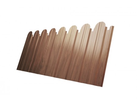 Профнастил С10B фигурный 0,45 Print Elite с пленкой Honey Wood TwinColor