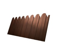 Профнастил С10B фигурный 0,45 Print Elite с пленкой Choco Wood TwinColor