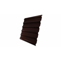Профнастил С20R Grand Line 0,5 GreenCoat Pural BT, matt RR 887 шоколадно-коричневый (RAL 8017 шоколад)