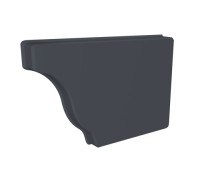 Заглушка желоба правая Vortex Lite 130мм RAL 7024