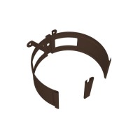 Крепление трубы круглой Vortex Project 146мм на дерево RAL 8017