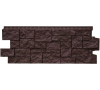 Фасадная панель Grand Line Дикий камень Classic шоколадный