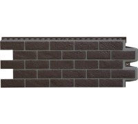 Фасадная панель Grand Line Состаренный кирпич Design шоколадный со швом RAL 7006