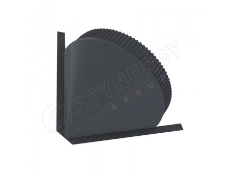 Заглушка конька полукруглого конусная CORUNDUM50® RAL 7024"